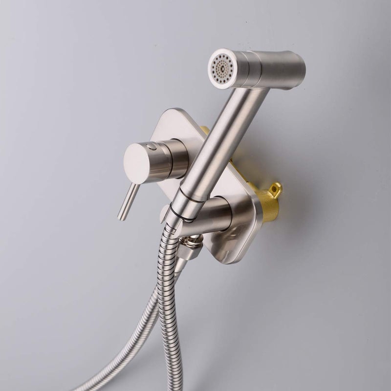 TRUSTMI Toilet Concealed Hot and Cold Bidet Spray Set,Brushed Nickel - Image 2